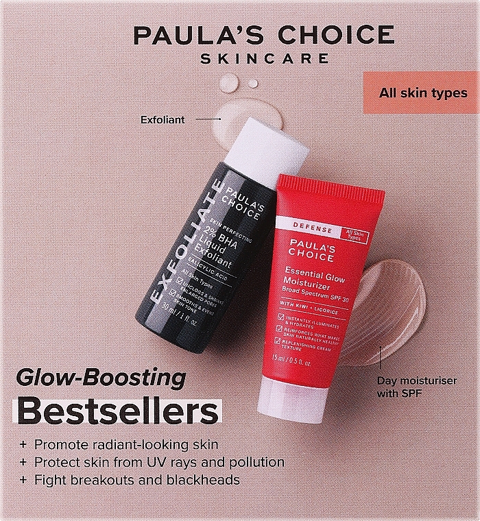 Zestaw - Paula's Choice Boosting Bestellers Kit (f/tonic/30ml + f/cr/15ml) — Zdjęcie N1