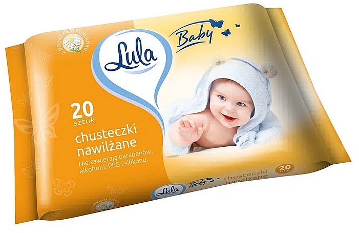 Nawilżane chusteczki dla dzieci z rumiankiem - Lula Baby — Zdjęcie N1