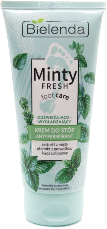 Odświeżająco-wygładzający krem-antyperspirant do stóp - Bielenda Minty Fresh Foot Care — Zdjęcie N1