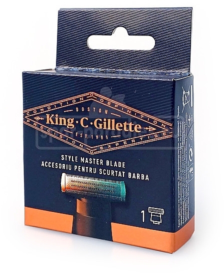 Elektryczny trymer dla mężczyzn - Gillette King C. Gillette Style Master Blade — Zdjęcie N1