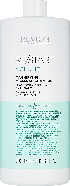 Szampon zwiększający objętość włosów - Revlon Professional Restart Volume Magnifying Micellar Shampoo — Zdjęcie N2