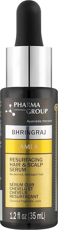 Serum odmładzające - Pharma Group Laboratories Bhringraj + Amla Resurfacing Hair & Scalp Serum — Zdjęcie N2