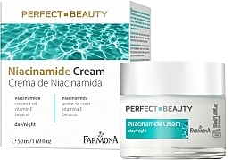 Przeciwzmarszczkowy krem nawilżający do twarzy z niacynamidem na dzień i na noc - Farmona Perfect Beauty Niacinamide Cream — Zdjęcie N1