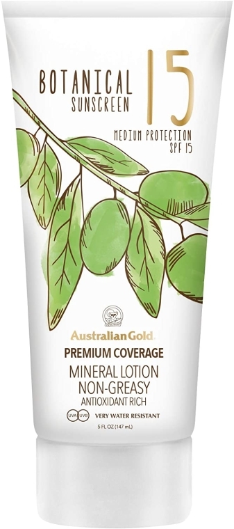 Balsam do opalania - Australian Gold Botanical Sunscreen Premium Coverage Mineral Lotion SPF 15  — Zdjęcie N1