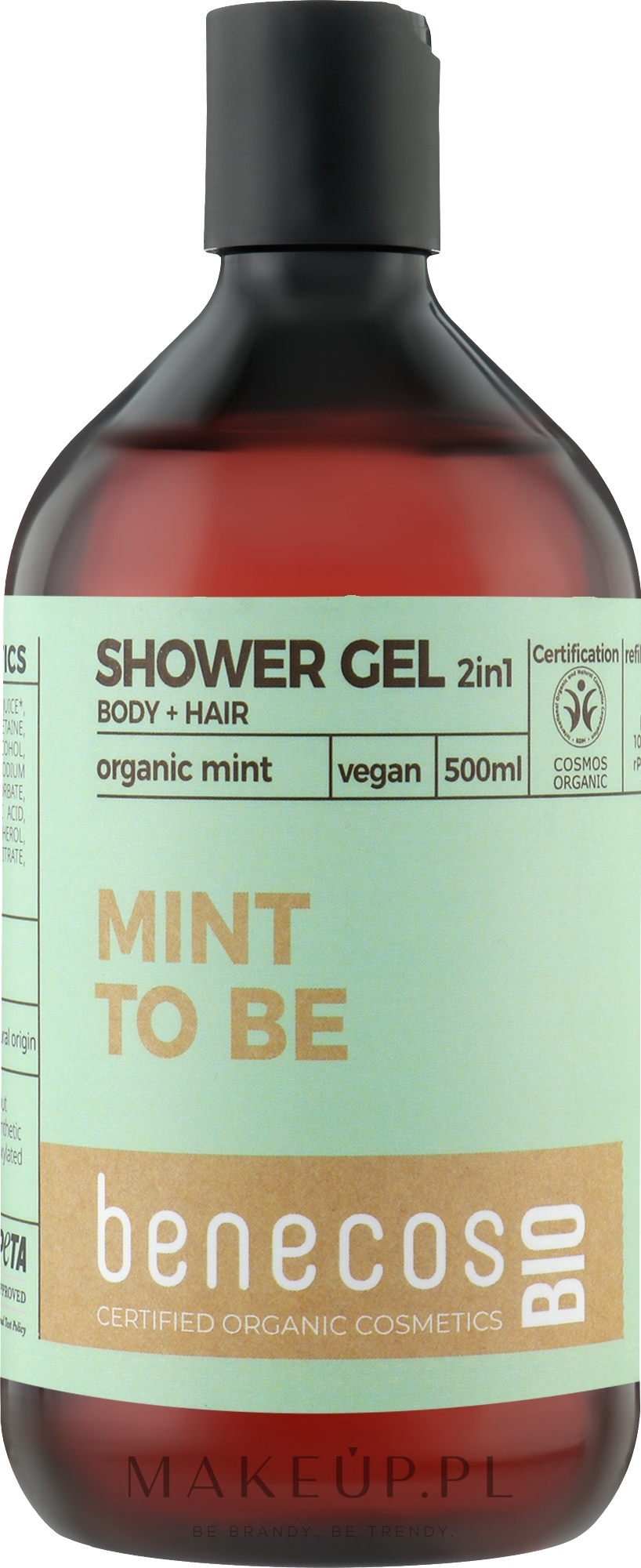 Żel pod prysznic 2 w 1 - Benecos Shower Gel and Shampoo Mint — Zdjęcie 500 ml