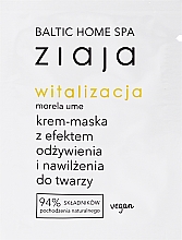 Krem nawilżający-maska ​​do twarzy - Ziaja Baltic Home Spa Witalizacja (próbka) — Zdjęcie N1