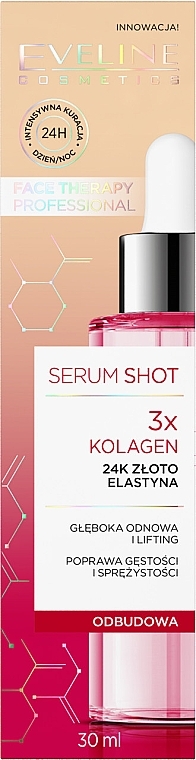 Serum do twarzy z kolagenem - Eveline Cosmetics Serum Shot 3X Collagen — Zdjęcie N2