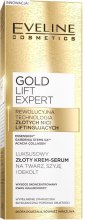 Luksusowy złoty krem-serum na twarz, szyję i dekolt - Eveline Cosmetics Gold Lift Expert — фото N2