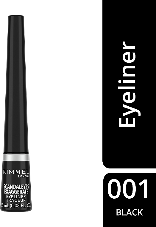 Eyeliner w płynie - Rimmel Exaggerate Liquid Eyeliner — Zdjęcie N2