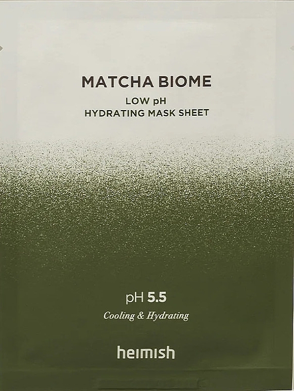 Maseczka do twarzy w płachcie - Heimish Matcha Biome Low pH Hydrating Mask Sheet