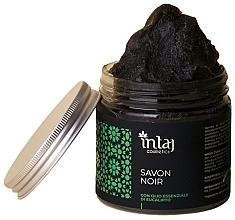 Czarne mydło Olejek eukaliptusowy - Intaj Cosmetics Savon Noir With Eucalyptus Essential Oil — Zdjęcie N2