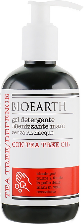Środek do dezynfekcji rąk na bazie alkoholu i drzewa herbacianego - Bioearth — Zdjęcie N1