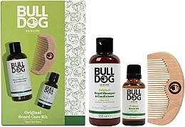 Zestaw - Bulldog Skincare Original Beard Care Kit (bearg/shmp/200ml + bearg/oil/30ml + comb) — Zdjęcie N1