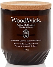 Świeca zapachowa w szkle - Woodwick ReNew Collection Lavender & Cypress Jar Candle — Zdjęcie N1