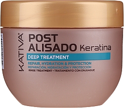 Zestaw - Kativa Straightening Post Treatment Keratin (shm 250 ml + cond 250 ml + mask 250 ml) — Zdjęcie N4
