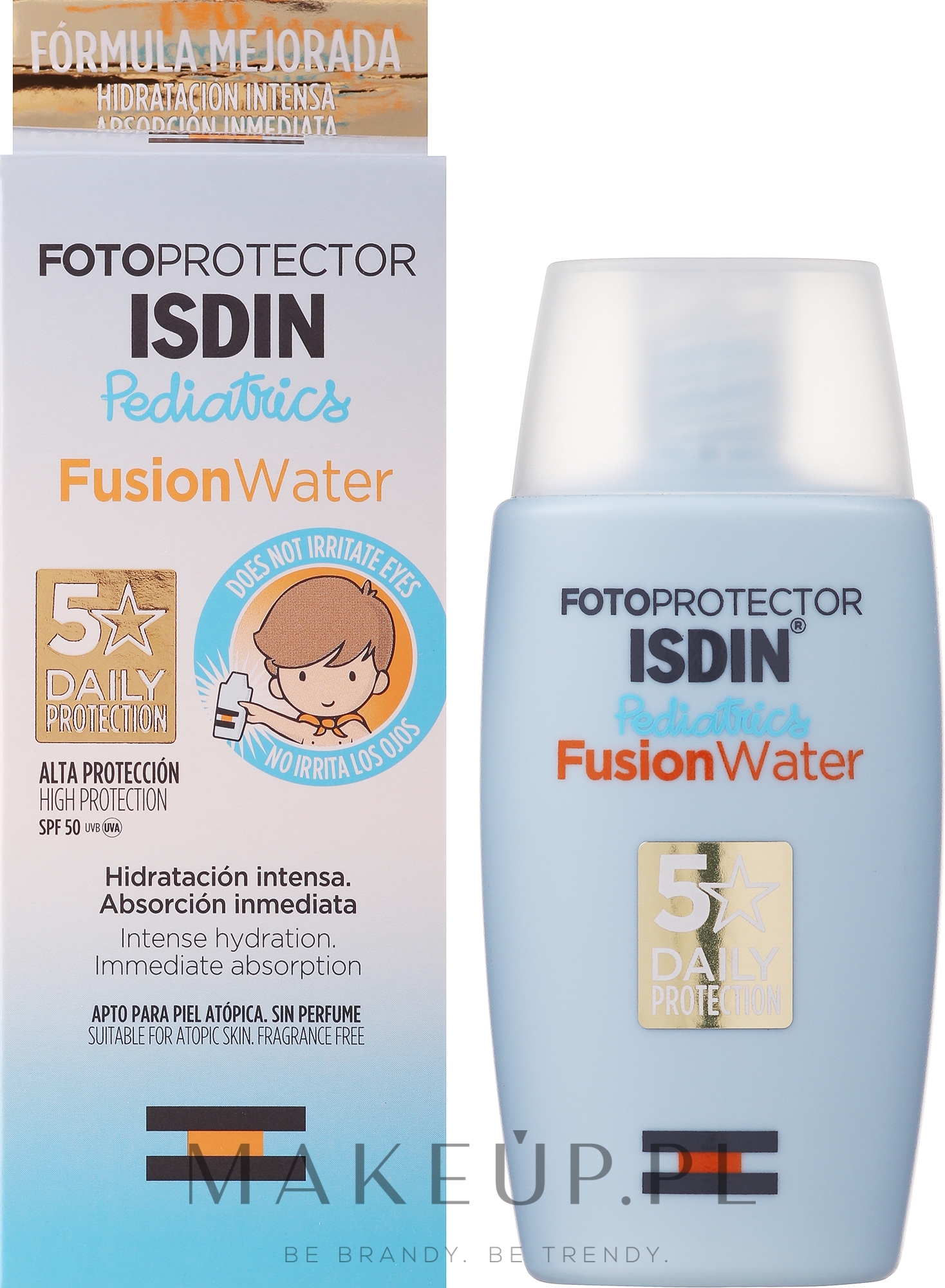 Przeciwsłoneczny krem ochronny dla dzieci i niemowląt - Isdin Fotoprotector Fusion Water Pediatrics SPF50+ — Zdjęcie 50 ml