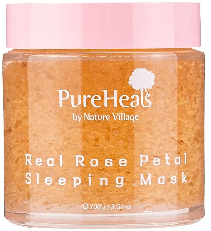 Odnawiająca maseczka na noc z płatkami róży - PureHeal's Real Rose Petal Sleeping Mask — Zdjęcie N1