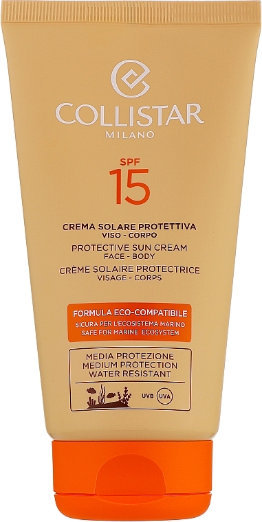 Ochronny filtr przeciwsłoneczny - Collistar Eco-Compatible Protection Sun Cream SPF15 — Zdjęcie N1