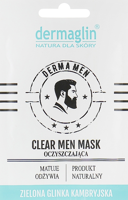 PREZENT! Maseczka do twarzy dla mężczyzn Oczyszczająca - Dermaglin Clear Men Mask — Zdjęcie N1