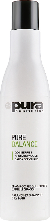 Równoważący szampon do włosów przetłuszczających się - Pura Kosmetica Pure Balance Shampoo — Zdjęcie N1