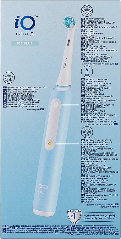 Elektryczna szczoteczka do zębów, niebieska - Oral-B iO Series 3  — Zdjęcie N2