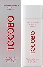 Barwiący filtr przeciwsłoneczny - Tocobo Vita Tone Up Sun Cream SPF50+ PA++++ — Zdjęcie N2