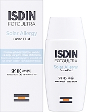 Przeciwsłoneczny fluid do stosowania przy alergii słonecznej SPF 100 - Isdin Foto Ultra Solar Allergy Fusion Fluid SPF 100 — Zdjęcie N2