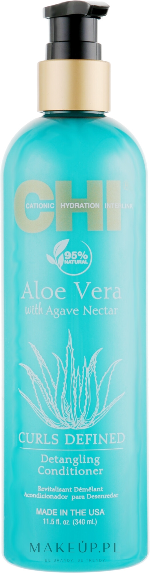 Odżywka do kręconych włosów - CHI Aloe Vera Detangling Conditioner — Zdjęcie 340 ml