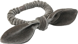 Welurowa gumka do włosów z uszami, szara - Lolita Accessories — Zdjęcie N1