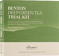 Kup Miniaturowy zestaw do pielęgnacji skóry z zielonej herbaty - Benton Deep Green Tea Deluxe Kit (f/toner/30ml + f/lotion/20ml + f/serum/5ml + f/cl/foam/20g)