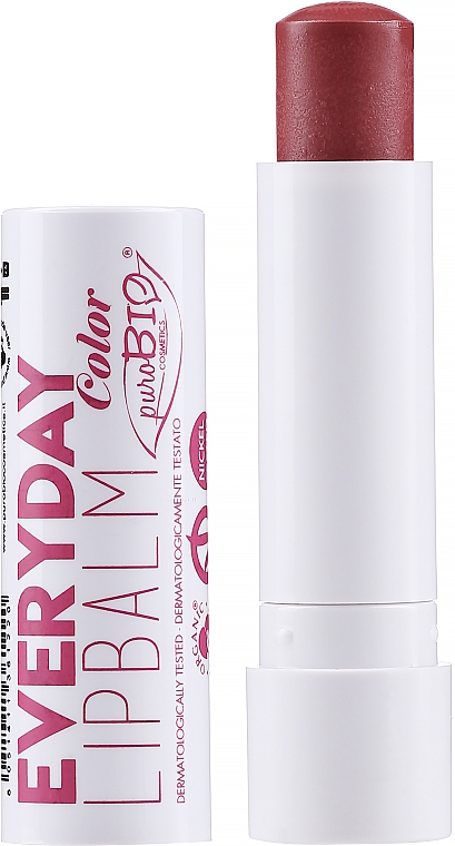 Balsam do ust z delikatnym wykończeniem - PuroBio Cosmetics Everyday Color Lip Balm