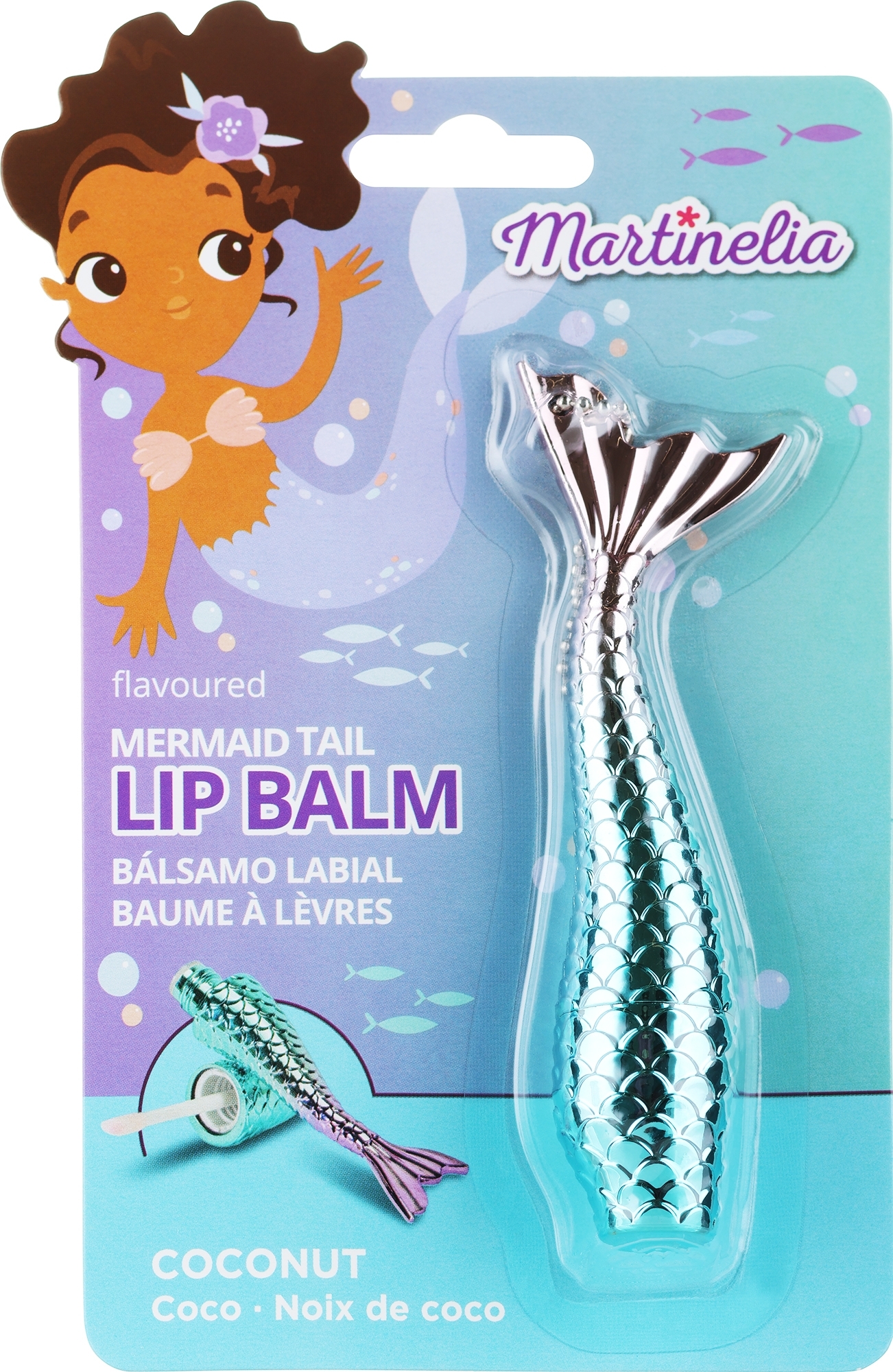 Błyszczyk do ust, kokos - Martinelia Mermaid Tail Blister Lip Gloss  — Zdjęcie 1.9 ml