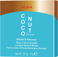 Kompaktowy bronzer i róż - Pupa Coconut Lovers Blush & Bronze — Zdjęcie N2
