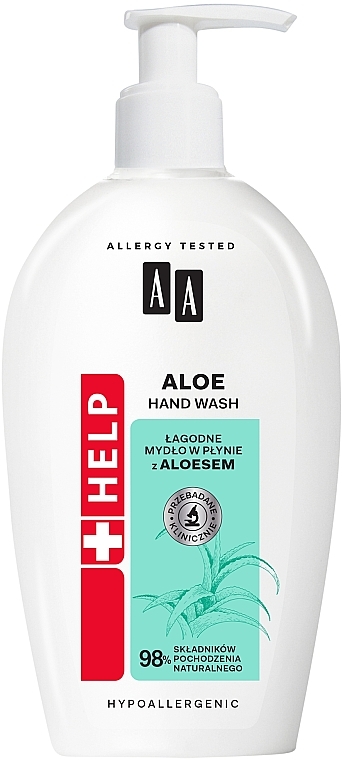 Łagodne mydło w płynie z aloesem - AA Help Mild Liquid Soap Aloe — Zdjęcie N1