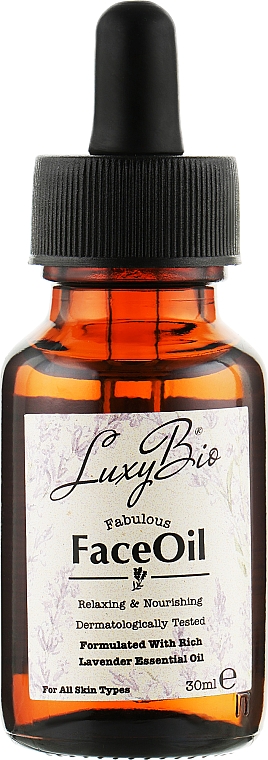 Organiczny olejek do twarzy z lawendy - LuxyBio Fabulous Lavender Face Oil — Zdjęcie N1