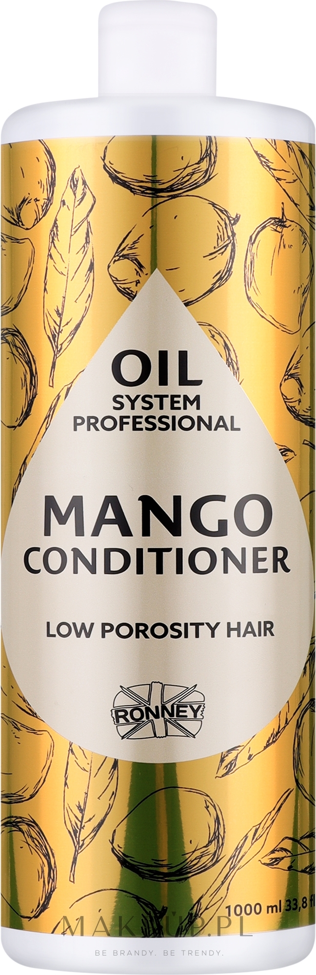 Odżywka do włosów niskoporowatych z masłem mango - Ronney Professional Oil System Low Porosity Hair Mango Conditioner — Zdjęcie 1000 ml