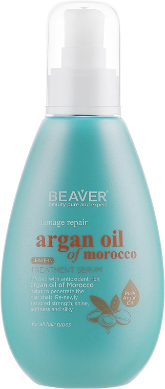 Balsam bez spłukiwania do włosów suchych i zniszczonych z olejkiem arganowym - Beaver Professional Damage Repair Argan Oil of Morocco Leave-in Treatment — Zdjęcie N1