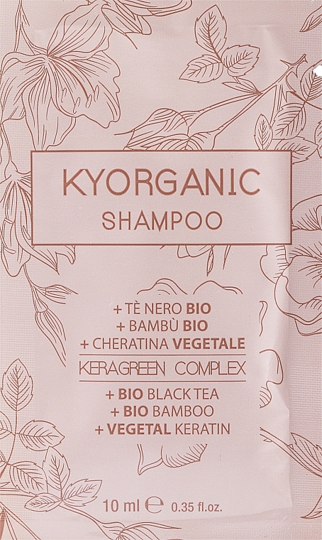 PREZENT! Organiczny szampon do włosów Czarna herbata, bambus i keratyna - Kyo Kyorganic Shampoo — Zdjęcie N1