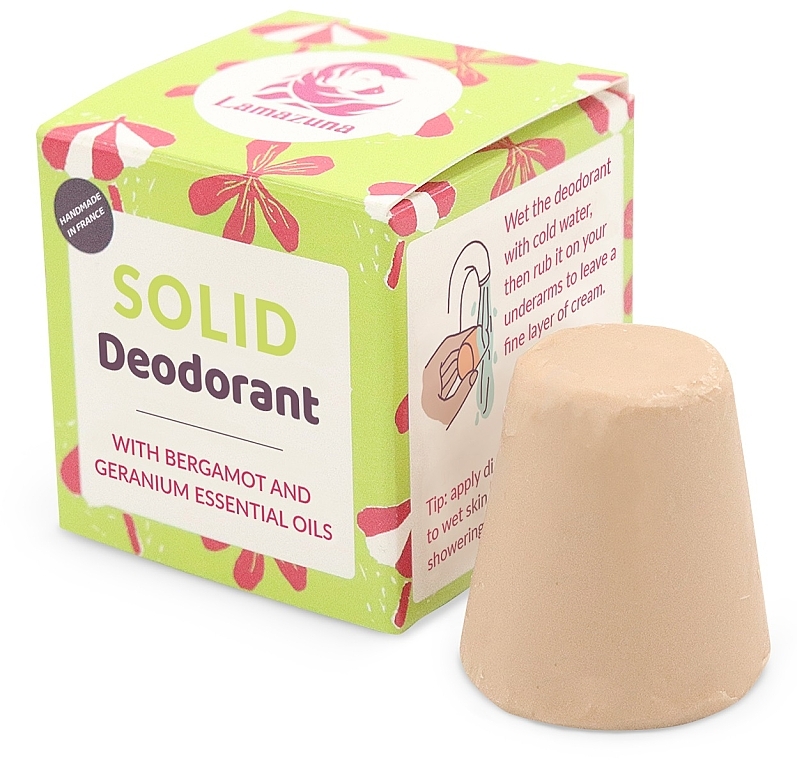 Dezodorant w kostce Bergamotka i geranium - Lamazuna Solid Deodorant With Bergamot & Geranium — Zdjęcie N1