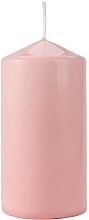 Świeca cylindryczna 60x120 mm, różowa - Bispol — Zdjęcie N1