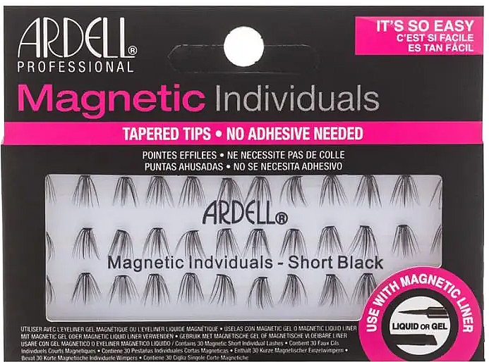 Kępki sztucznych rzęs - Ardell Magnetic Individuals Short Black — Zdjęcie N1