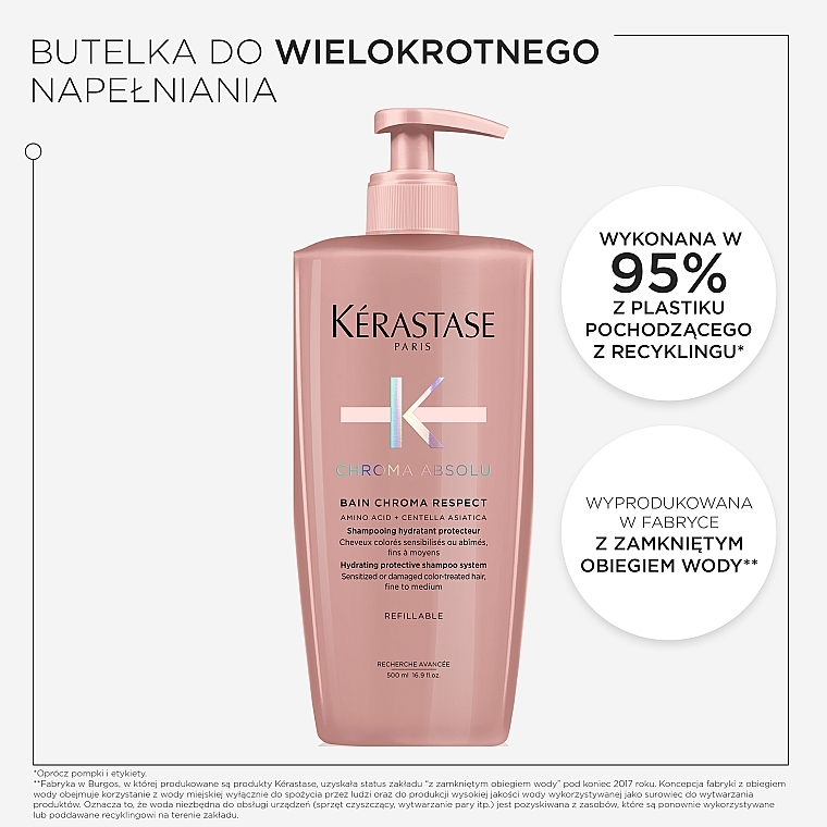 Nawilżający szampon chroniący włosy cienkie, farbowane, wrażliwe i zniszczone - Kerastase Chroma Absolu Bain Chroma Respect — Zdjęcie N4