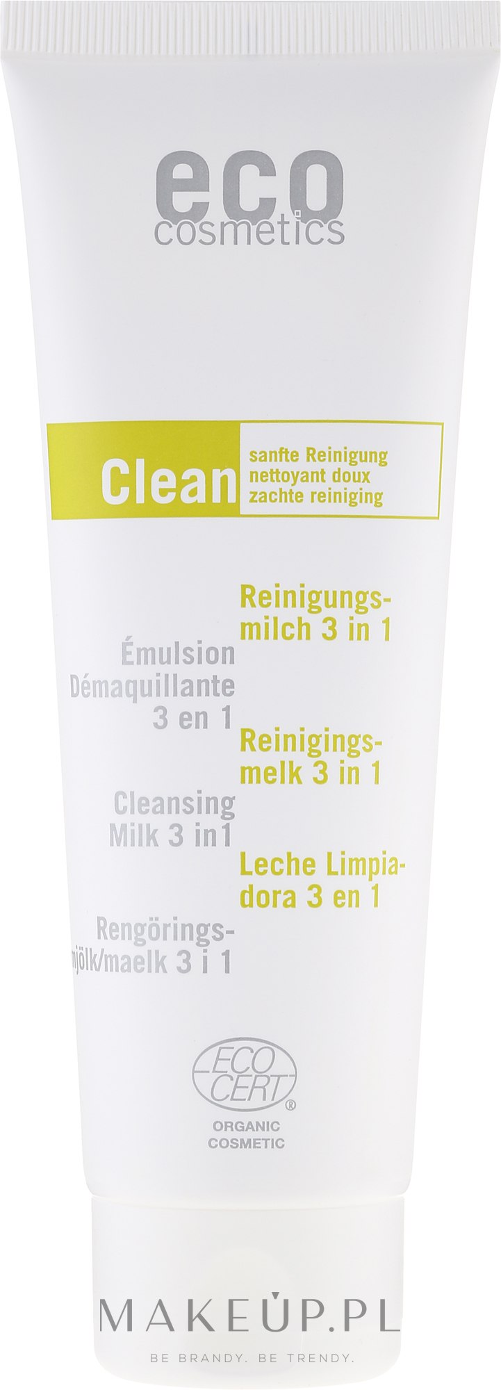 Oczyszczające mleczko 3 w 1 z zieloną herbatą i mirtem - Eco Cosmetics Clean — Zdjęcie 125 ml