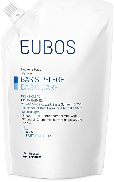 Olejek do kąpieli - Eubos Med Basic Skin Care Cream Bath Oil Refill (uzupełnienie) — Zdjęcie N1