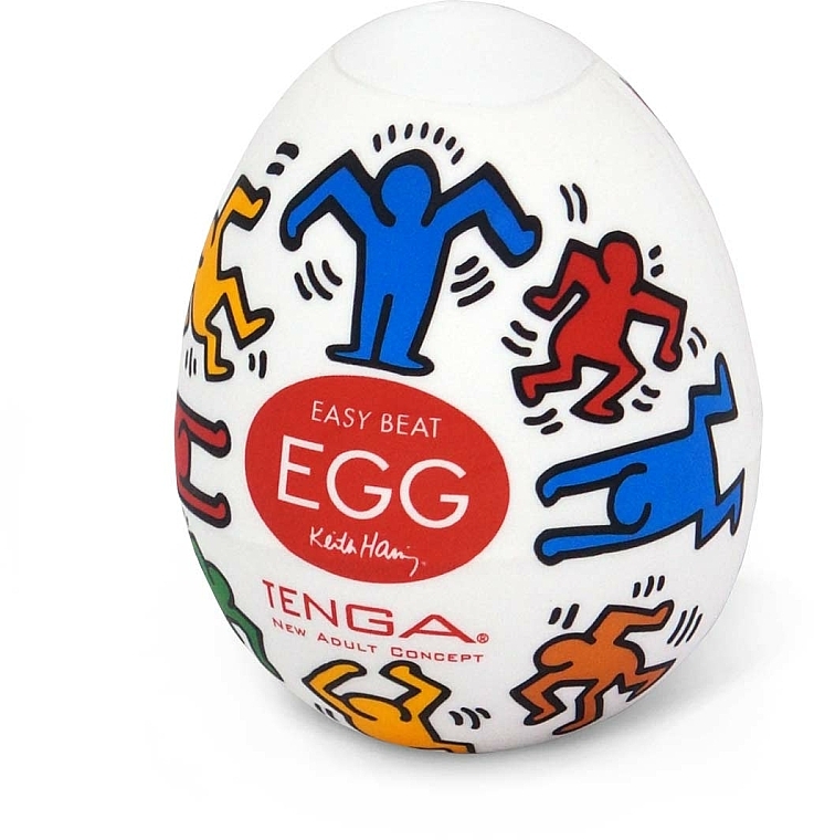 Jednorazowy masturbator w kształcie jajka - Tenga Egg Keith Haring Dance — Zdjęcie N2