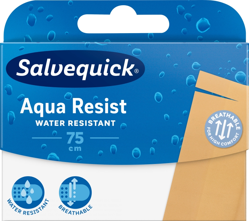 Wodoodporne plastry, 75 cm - Salvequick Aqua Resist — Zdjęcie N1