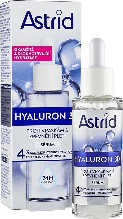 Serum przeciwzmarszczkowe i ujędrniające skórę - Astrid Hyaluron 3D Serum — Zdjęcie N1