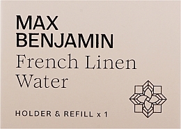 Odświeżacz powietrza do samochodu - Max Benjamin Car Fragrance French Linen Water Holder & Refill — Zdjęcie N2