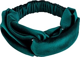 Zielona opaska na głowę Velour Twist - MAKEUP — Zdjęcie N1