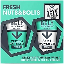Zestaw - Below The Belt Grooming Fresh Nuts And Bolts Gift Set (b/gel/75ml + deo/150ml) — Zdjęcie N1